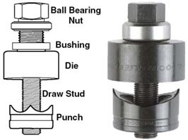 KRAFFT CHASSIS PUNCH 40.5MM WITH BEARING - CP40