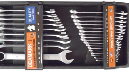 DEAMARK COMBI SPANNER SET 26PC 6-32MM DIN3113A CR-V - DECSET4