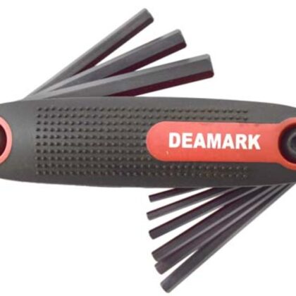 DEAMARK HEX SET KNIFE TYPE RED/BLA 8PC 5/64-1/4 - DHEX15