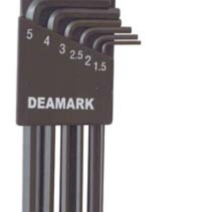 DEAMARK HEX KEY BALL LONG ARM 1/16-3/8 9PC - DHEX5