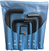 EIGHT HEX KEY SET 10PCE 1/16-1/2 BLUE VINYL EB002-12