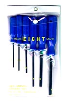 EIGHT HEX KEY SET SCREWDRIVER HANDLE 2-6MM EB006-3