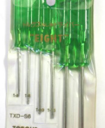 EIGHT TORX S/DRIVER HANDLE SET W/SECURITY HOLE TX6 - TX25 EBTXDS6