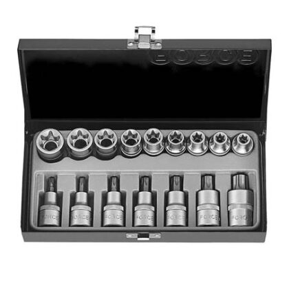 FORCE 1/2 DR 16PC CHROME SOCKET SET E10-E24 FO4171