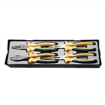 FORCE 4PC PLIER SET 8LONG NOSE STRAIGHT 90 DEG 7 COMBI 7 DIAGONAL FO5046