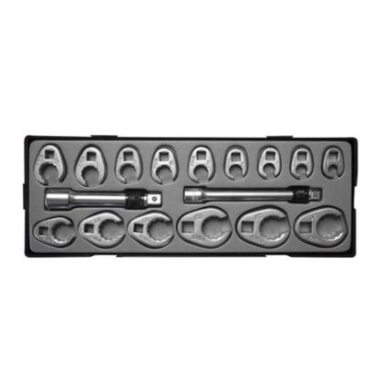 FORCE 17PC CROWFOOT FLARE NUT WRENCH SET 10-26MM IN BOX FO5172