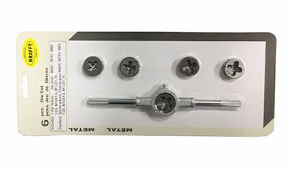 KRAFFT 6 PC METRIC DIE SET 6 - 12MM ( BLISTER CARD ) KOD002