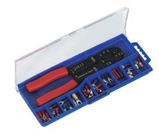 SHEFFIELD TERMINAL CRIMPING TOOL KIT W/ASSORTED ACCESSORIES SHF010
