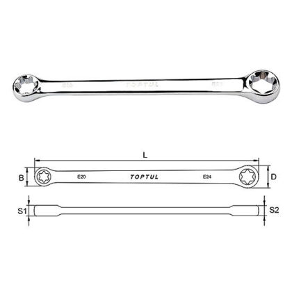TOPTUL - STAR WRENCH E16 x E22 AAAE1622