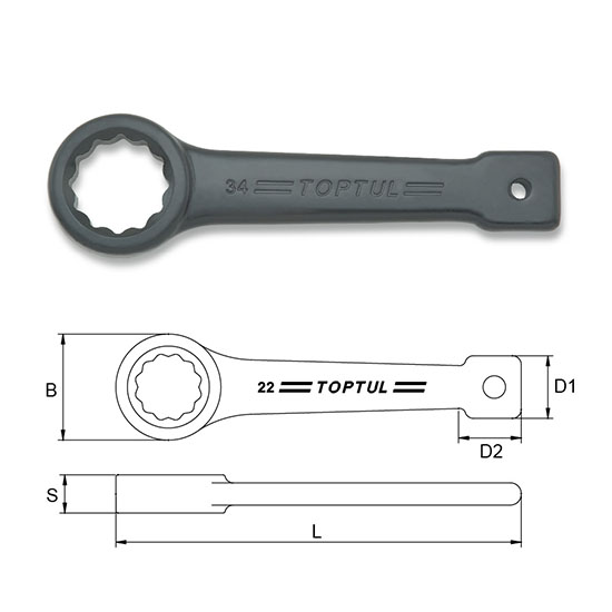 TOPTUL - 60 mm SLOGGING RING WRENCH AAAR6060