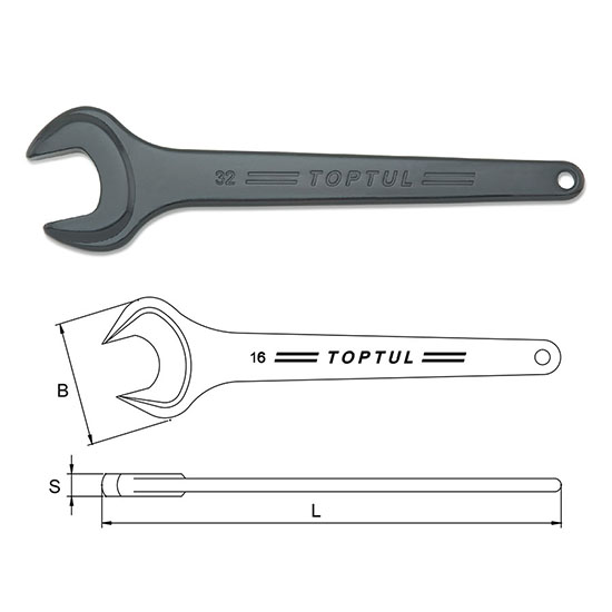 TOPTUL - 17 mm SINGLE OPEN END WRENCH AAAT1717