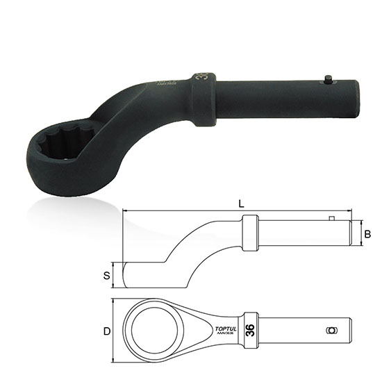 TOPTUL - 50 mm SINGLE RING WRENCH 45 AAAV5050