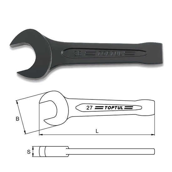 TOPTUL - 27mm OPEN END SLOGGING WRENCH AAEY2727