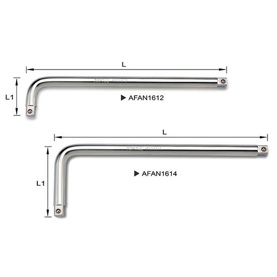 TOPTUL - 1/2 X 12 L-HANDLE AFAN1612