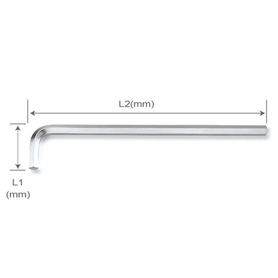 TOPTUL - 17 MM EXTRA LONG HEX KEY WRENCH AGAE1734