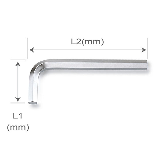 TOPTUL - 4 MM SHORT HEX KEY WRENCH AGAS0407