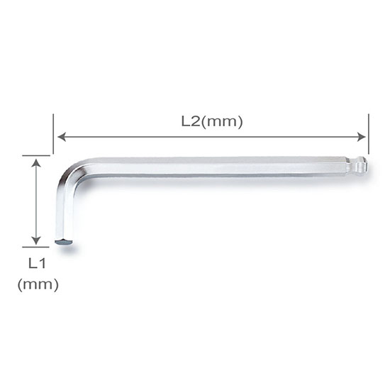 TOPTUL - 10 mm LONG TYPE BALL POINT HEX KEY WRENCH AGBL1018