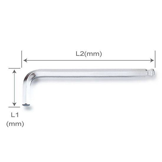 TOPTUL - 3/32 BALL POINT LONG HEX KEY WRENCH AHBL0309