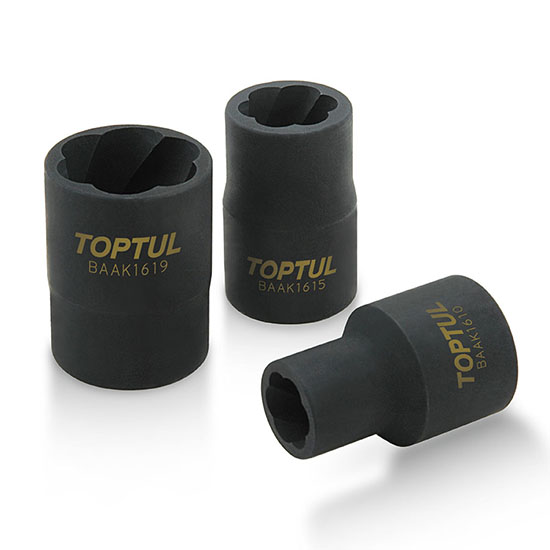 TOPTUL - 18mm 1/2 DR DAMAGED BOLT REMOVER SOCKET BAAK1618