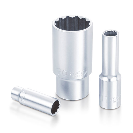 TOPTUL - 12 PT DEEP SOCKET 1/4 X 12MM BAEF0812
