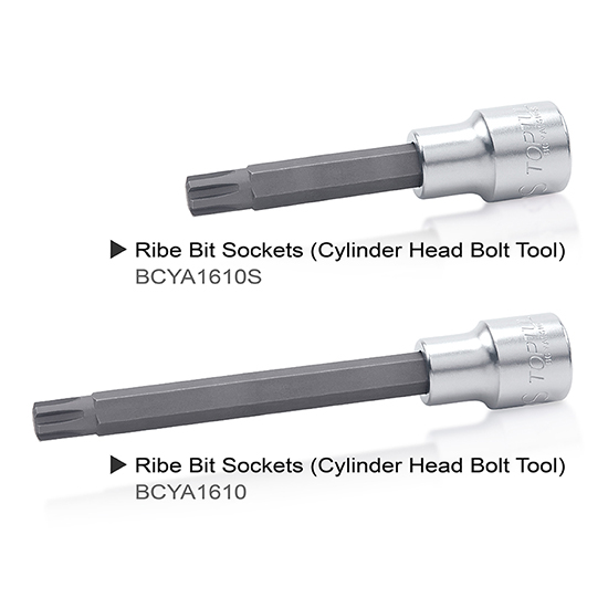 TOPTUL - 1/2 RIBE BIT SOCKET(M10s)-CYLINDER HEAD BCYA1610