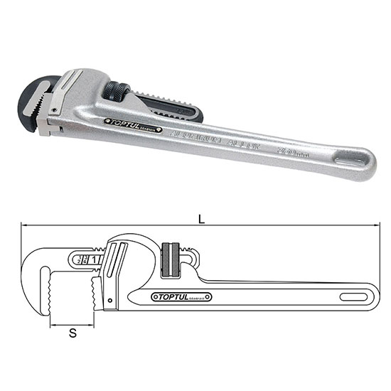 TOPTUL - 36" ALUMINUM PIPE WRENCH DDAC1A36