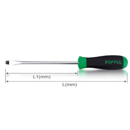 TOPTUL - 6.5mmX150mm SLOTTED ANTI-SLIP SCREWDRIVER FAAB6E15