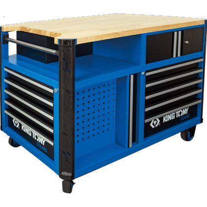 KING TONY - SQUAD SERIES 10 DRAWER WORKBENCH (EMPTY) - 87SQ34-10B-BK