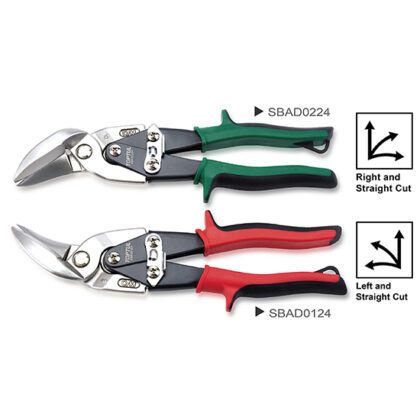 TOPTUL - 35MM RIGHT CUT OFFSET TIN SNIPS (GREEN) SBAD0224