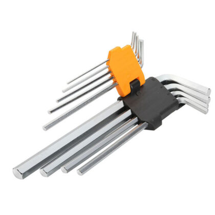 TOLSEN - Allen Key Set Hex Extra Long Metric 9Pc (1.5,2,2.5,3,4,5,6,8,10) - TOL20049