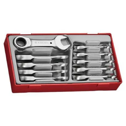 TENG TOOLS - 10PC Stubby Ratcheting Combination Spanner Set - TT6010MRS
