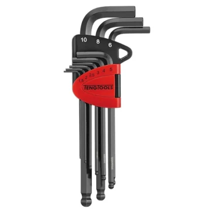 TENG TOOLS - 9PC Extra Strength Cr-Mo Metric Hex Key Ball Point Set - 1499MM