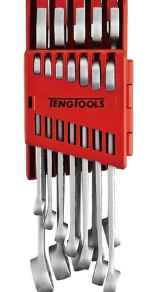 TENG TOOLS - 12PC Anti Slip Combination Spanner Set - Mag Storage Case - 8512A