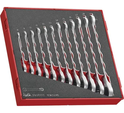 TENG TOOLS - 12PC Ratcheting Combination Spanner Set - Eva Control - TED6512RS