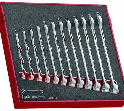 TENG TOOLS - 12PC Anti Slip Combination Spanner Set - Eva Control - TED8012