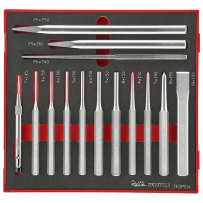 TENG TOOLS - 14PC Punch & Chisel Set - TEDPC14