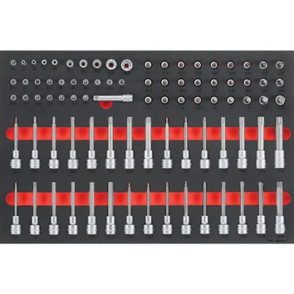TENG TOOLS - 85PC 1/4inch, 3/8inch & 1/2inch Drive Socket Bit Set in EVA Foam - TTESK85