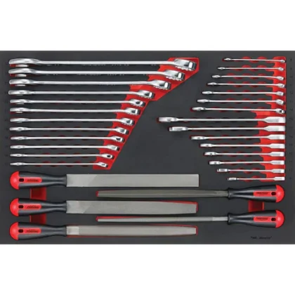 TENG TOOLS - 32PC Spanner & File Set in EVA Foam - TTEX32
