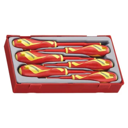 TENG TOOLS - 6PC Insulated Screwdriver Set with Reduced Blade Diameter - TTV706N