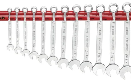TENG TOOLS - 12PC Anti Slip Combination Spanner Set - Wall Rack - WR8012