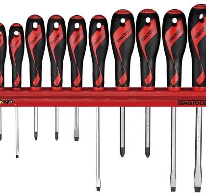 TENG TOOLS - 10PC Screwdriver Set Wall Rack - WRMD10N