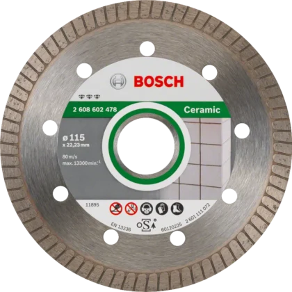 BOSCH PROFESSIONAL - Best for Ceramic Extra Clean Turbo 115 x 22,23 x 1,4 x 7 continuous rim - 2608602478