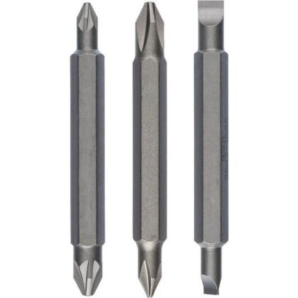 BOSCH - Double Ended 60mm Screwdriver Bit PH 2,PZ1,PZ2 (15 PACK) - 2609255960