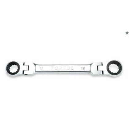 TOPTUL - 17x19 FLEXIBLE RATCHET DOUBLE RING WRENCH - AOAE1719