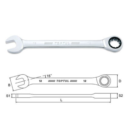 TOPTUL - 24mm RATCHET COMBO WRENCH - AOAF2424