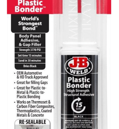 JB WELD - PlasticBonder (Black) – Syringe - JBW50139